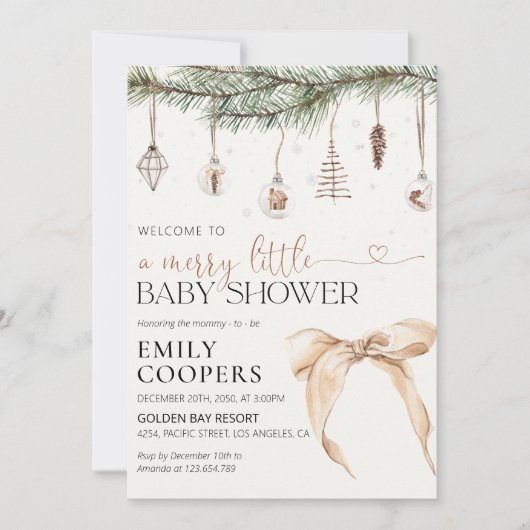 Einladung zur Weihnachtsdusche (Vorderseite)