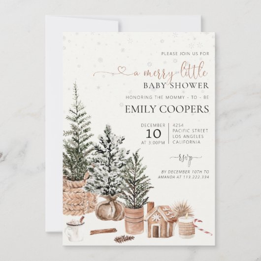 Einladung zur Weihnachtsdusche (Vorderseite)