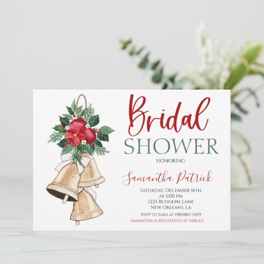 Einladung zur Weihnachtsdusche (Stehend Vorderseite)