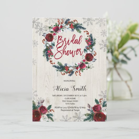 Einladung zur Weihnachtsdusche (Stehend Vorderseite)