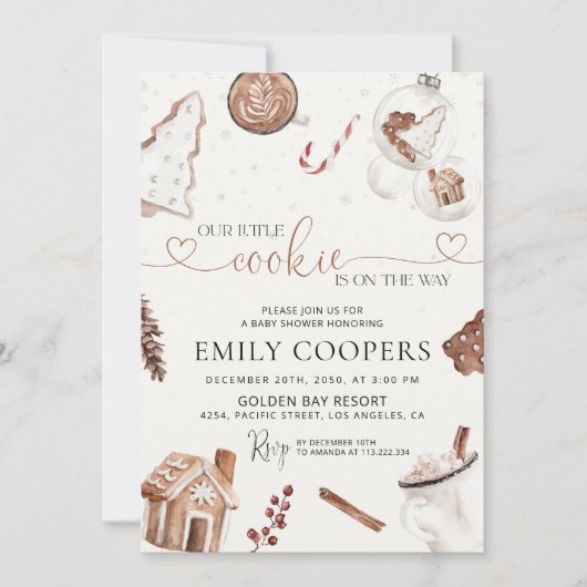 Einladung zur Weihnachtsdusche (Vorderseite)