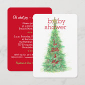 Einladung zur Weihnachtsdusche - Baby Boy (Vorne/Hinten)