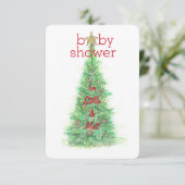 Einladung zur Weihnachtsdusche - Baby Boy (Stehend Vorderseite)