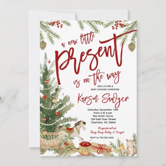 Einladung zur Weihnachtsdusche, neue Gegenwart (Vorderseite)