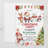 Einladung zur Weihnachtsfeier (Vorne/Hinten)