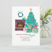 Einladung zur Weihnachtsfeier (Stehend Vorderseite)