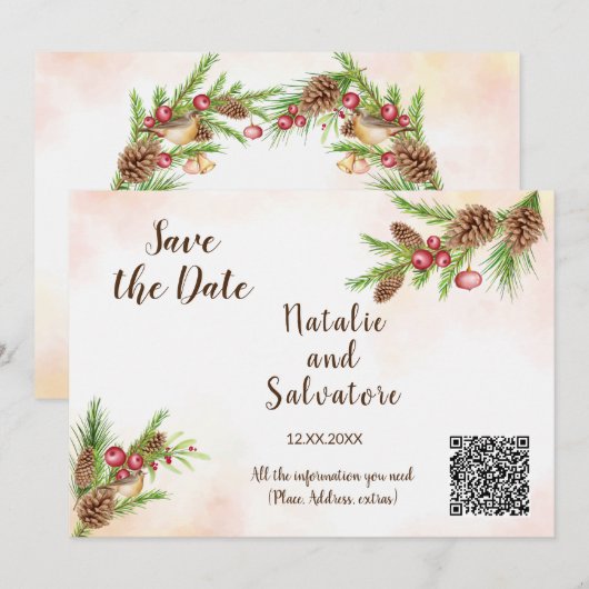 Einladung zur Weihnachtsfeier (Vorne/Hinten)