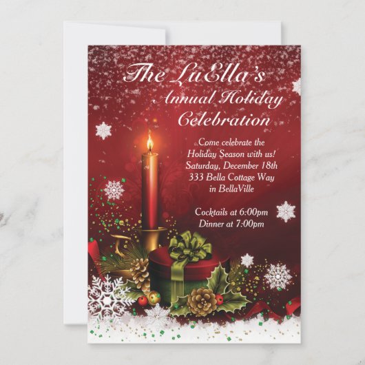 Einladung zur Weihnachtsfeier (Vorderseite)