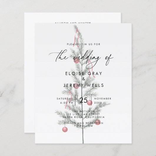 Einladung zur Weihnachtsfeier (Vorne/Hinten)