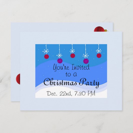 Einladung zur Weihnachtsfeier (Vorne/Hinten)