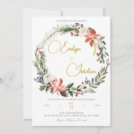 Einladung zur Weihnachtsfeier (Vorderseite)