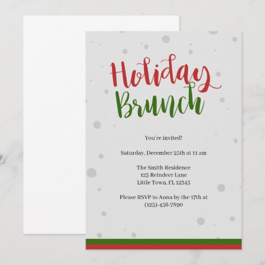 Einladung zur Weihnachtsfeier (Vorne/Hinten)