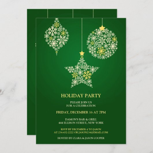 Einladung zur Weihnachtsfeier (Vorne/Hinten)