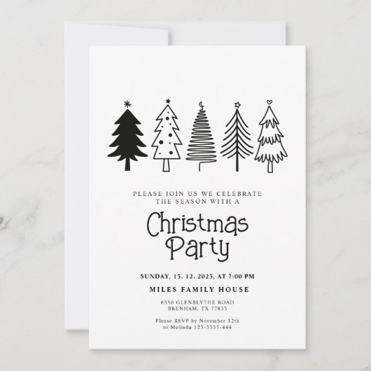 Einladung zur Weihnachtsfeier (Vorderseite)