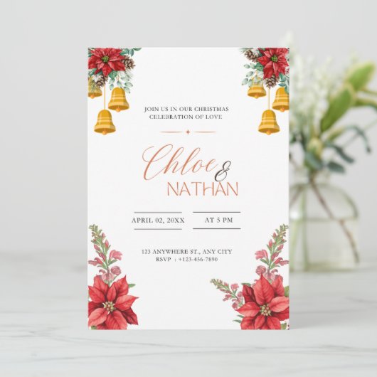 Einladung zur Weihnachtsfeier (Stehend Vorderseite)