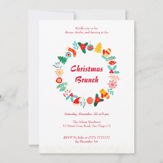 Einladung zur Weihnachtsfeier (Vorderseite)