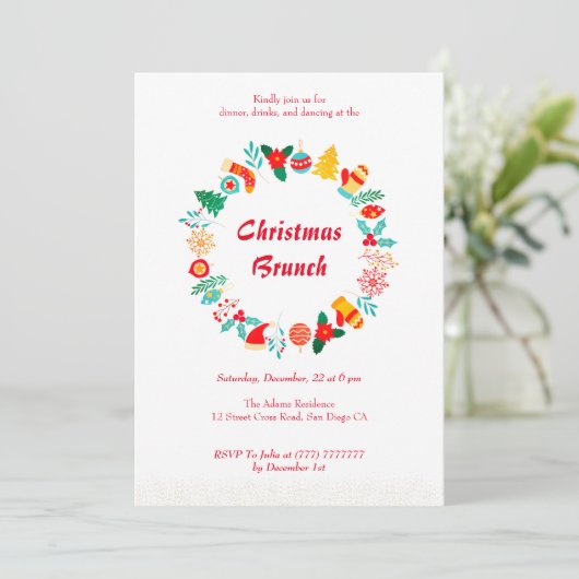 Einladung zur Weihnachtsfeier (Stehend Vorderseite)