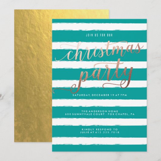 Einladung zur Weihnachtsfeier (Vorne/Hinten)