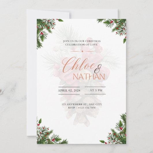 Einladung zur Weihnachtsfeier (Vorderseite)