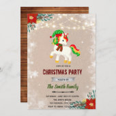 Einladung zur Weihnachtsfeier (Vorne/Hinten)