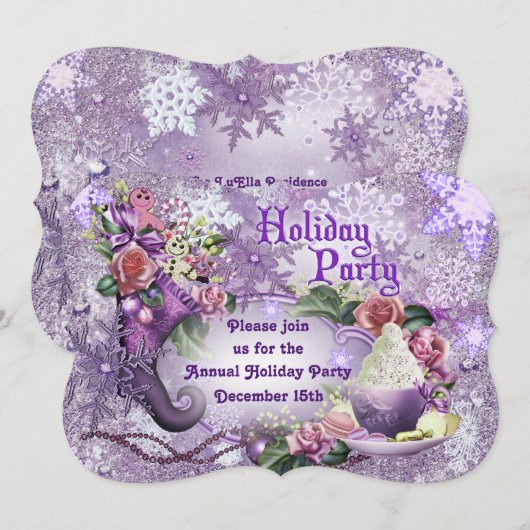 Einladung zur Weihnachtsfeier (Vorne/Hinten)