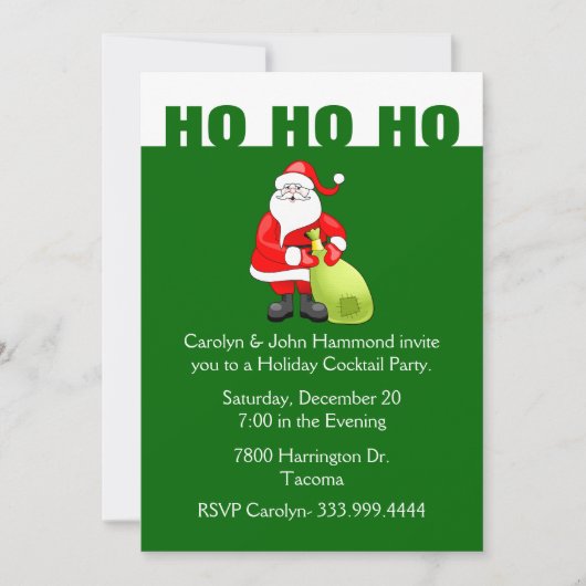 Einladung zur Weihnachtsfeier (Vorderseite)