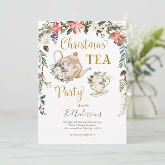 Einladung zur Weihnachtsfeier (Stehend Vorderseite)