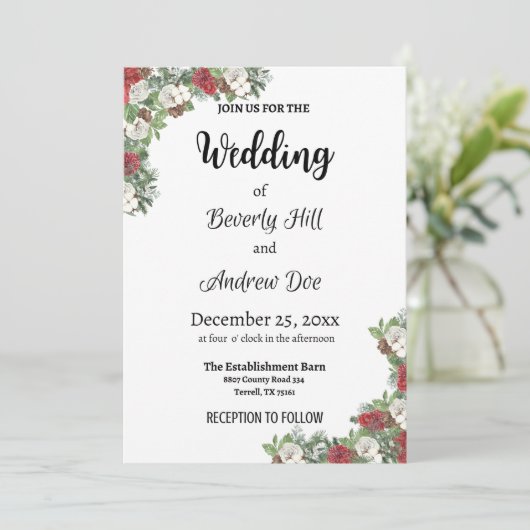 Einladung zur Weihnachtsfeier (Stehend Vorderseite)