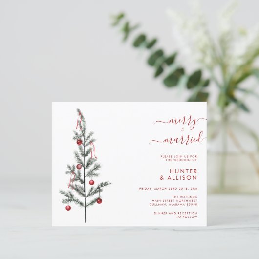 Einladung zur Weihnachtsfeier (Stehend Vorderseite)