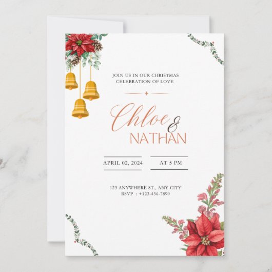 Einladung zur Weihnachtsfeier (Vorderseite)