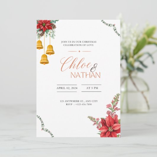 Einladung zur Weihnachtsfeier (Stehend Vorderseite)