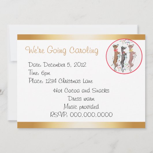 Einladung zur Weihnachtsfeier (Rückseite)