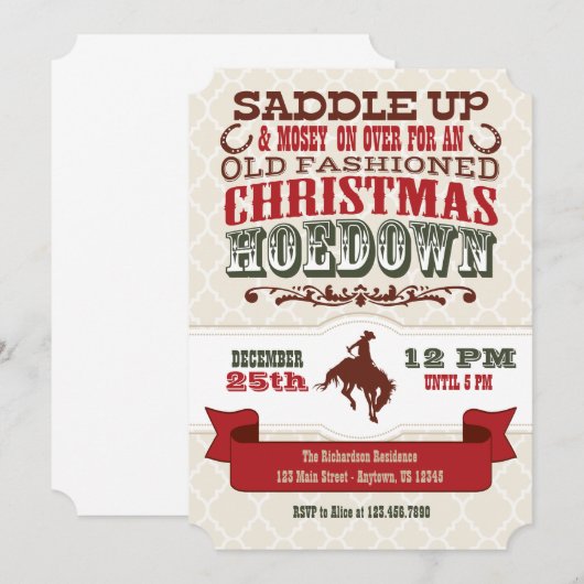 Einladung zur Weihnachtsfeier (Vorne/Hinten)