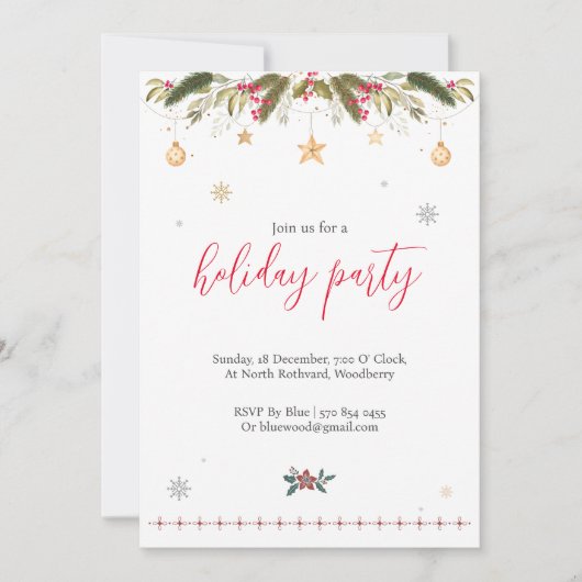 Einladung zur Weihnachtsfeier (Vorderseite)