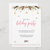 Einladung zur Weihnachtsfeier (Vorne/Hinten)