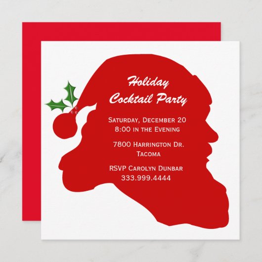 Einladung zur Weihnachtsfeier (Vorne/Hinten)