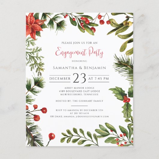 Einladung zur Weihnachtsfeier (Vorderseite)