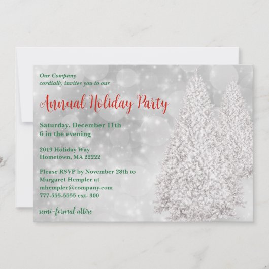 Einladung zur Weihnachtsfeier (Vorderseite)