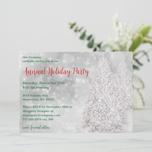 Einladung zur Weihnachtsfeier (Stehend Vorderseite)