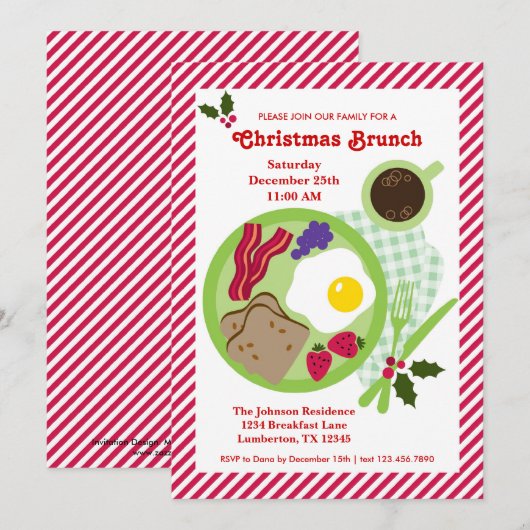 Einladung zur Weihnachtsfeier (Vorne/Hinten)