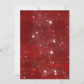 Einladung zur Weihnachtsfeier mit Gold und Rot (Rückseite)