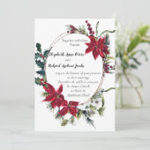 Einladung zur Weihnachtsfeier mit Poinsettia (Stehend Vorderseite)