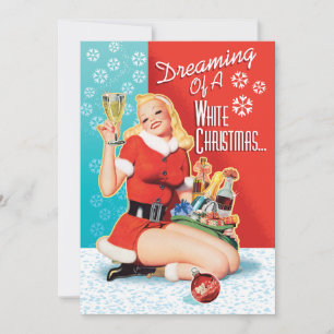 Einladung zur Weihnachtsfeier mit weißem Weihnacht