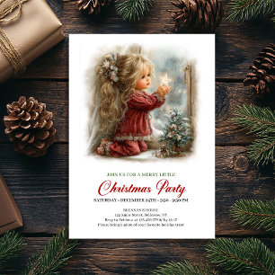 Einladung zur Weihnachtsfeier Vintage-Winterszene
