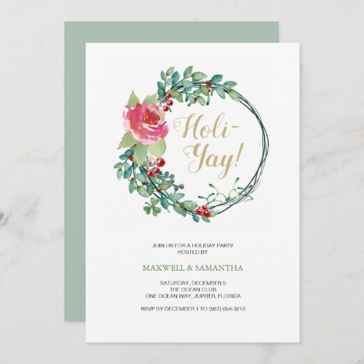 Einladung zur Weihnachtsfunktion, asymmetrischer K (Vorne/Hinten)