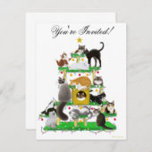 Einladung zur Weihnachtskatze (Vorne/Hinten)