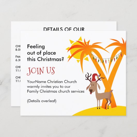 Einladung zur Weihnachtskirche (Vorne/Hinten)