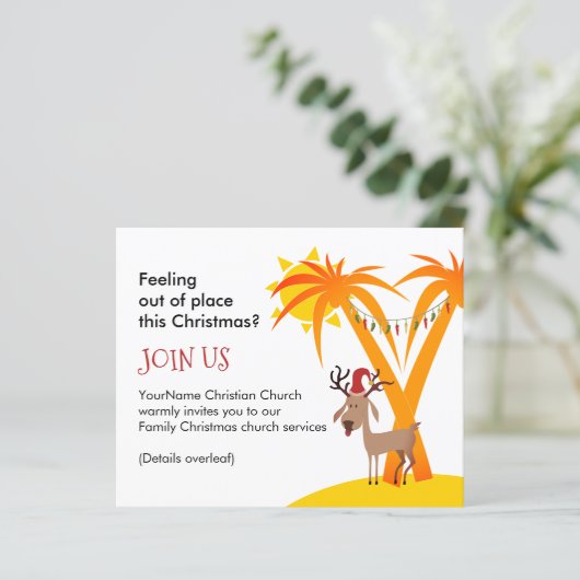 Einladung zur Weihnachtskirche (Stehend Vorderseite)