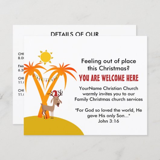 Einladung zur Weihnachtskirche (Vorne/Hinten)