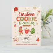 Einladung zur Weihnachtsplätzchen-Verzierungs-Part (Stehend Vorderseite)